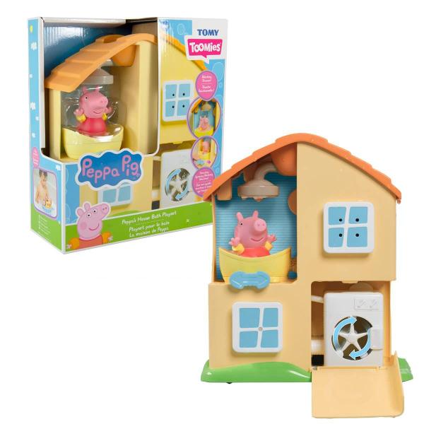 Conjunto de brinquedos de banho TOMY Peppa Pig House Toddler 18 meses ou mais Imagem de Conjunto de brinquedos de banho TOMY Peppa Pig House Toddler 18 meses ou mais