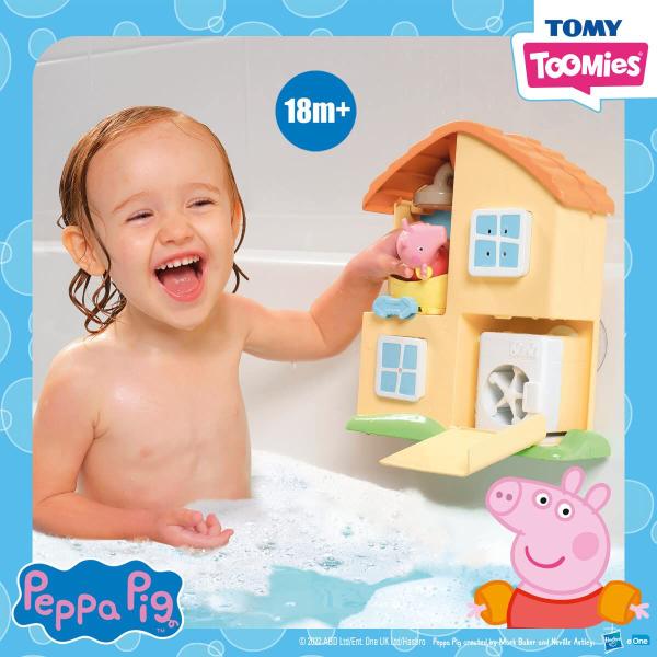 Conjunto de brinquedos de banho TOMY Peppa Pig House Toddler 18 meses ou mais Imagem de Conjunto de brinquedos de banho TOMY Peppa Pig House Toddler 18 meses ou mais