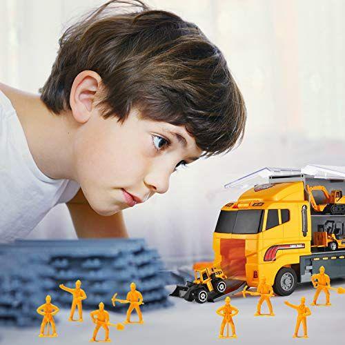Imagem de Conjunto de Brinquedos de Construção - 19 peças, Transporte Duplo, Presente para Crianças