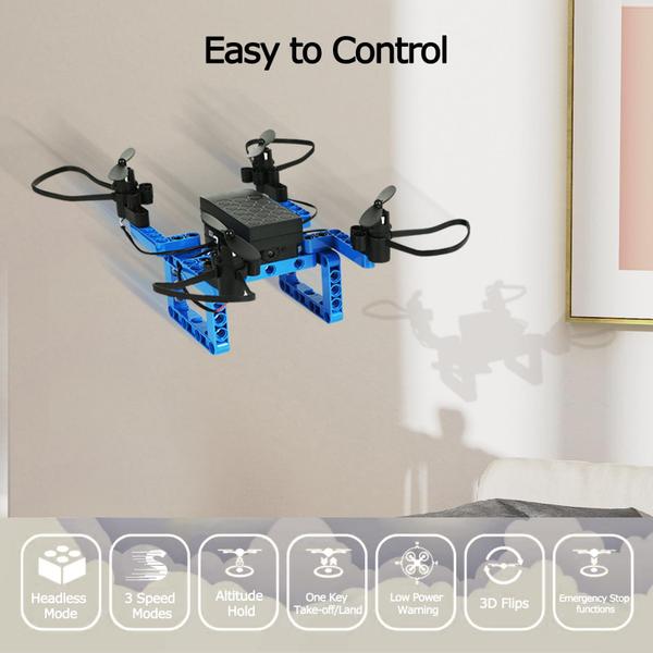 Imagem de Conjunto de brinquedos de construção e blocos DIY de mini drones para crianças a partir de 5 anos