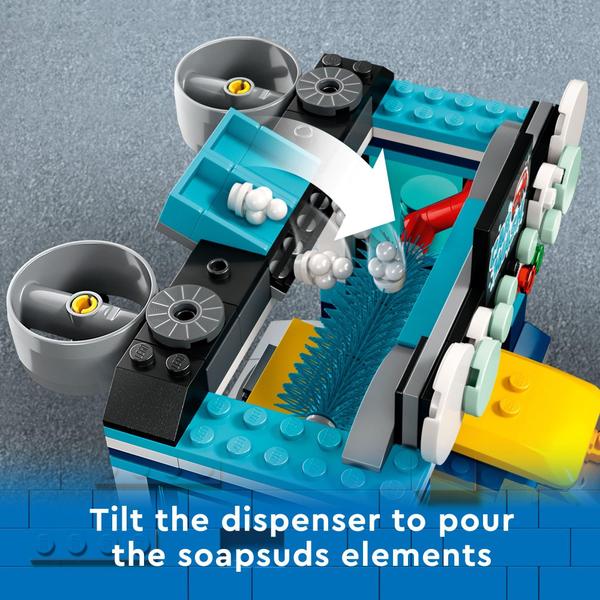 Imagem de Conjunto de brinquedos de construção LEGO City Car Wash 60362 para crianças com mais de 6 anos