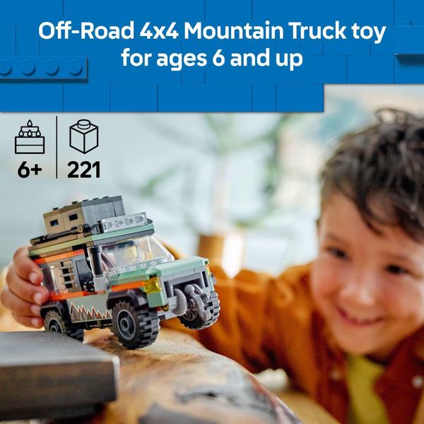 Imagem de Conjunto de brinquedos de construção LEGO City Off-Road 4x4 Mountain Truck 60447