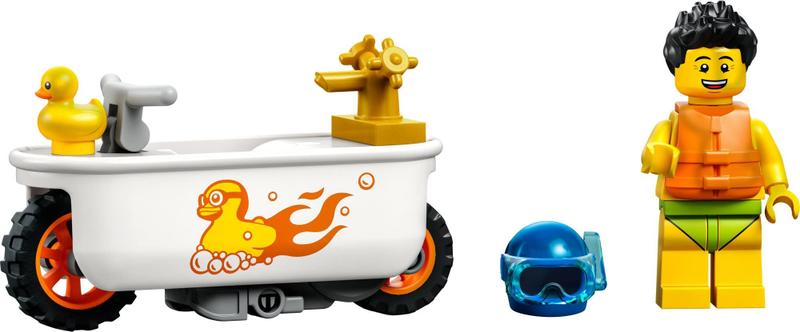 Imagem de Conjunto de brinquedos de construção LEGO City Stuntz Bathtub Stunt Bike 60333