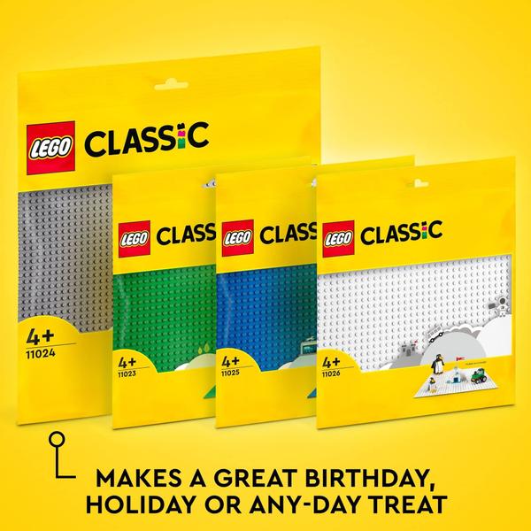 Imagem de Conjunto de brinquedos de construção LEGO Classic Grey Baseplate 11024 para crianças 