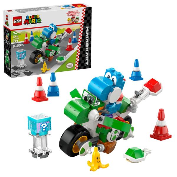 Imagem de Conjunto de brinquedos de construção LEGO Super Mario Mario Kart Yoshi Bike 72031