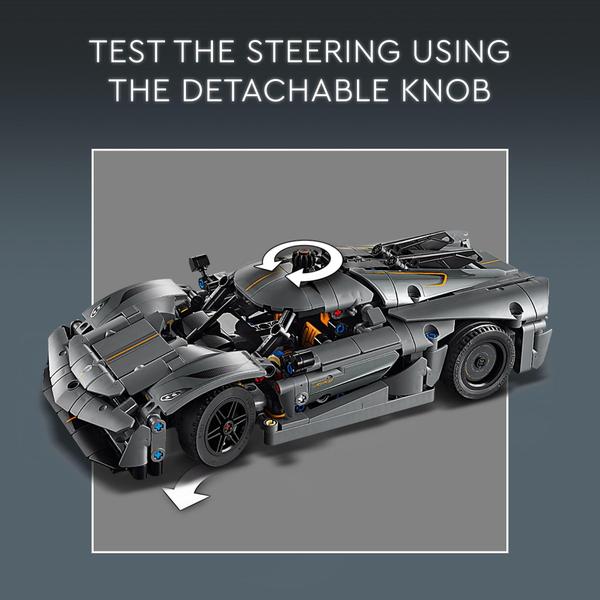 Imagem de Conjunto de brinquedos de construção LEGO Technic Koenigsegg Jesko Absolut Grey