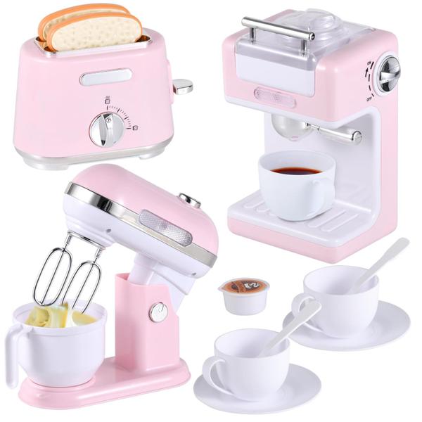 Imagem de Conjunto de brinquedos de cozinha Play Ehome Play com cafeteira, batedeira e torradeira