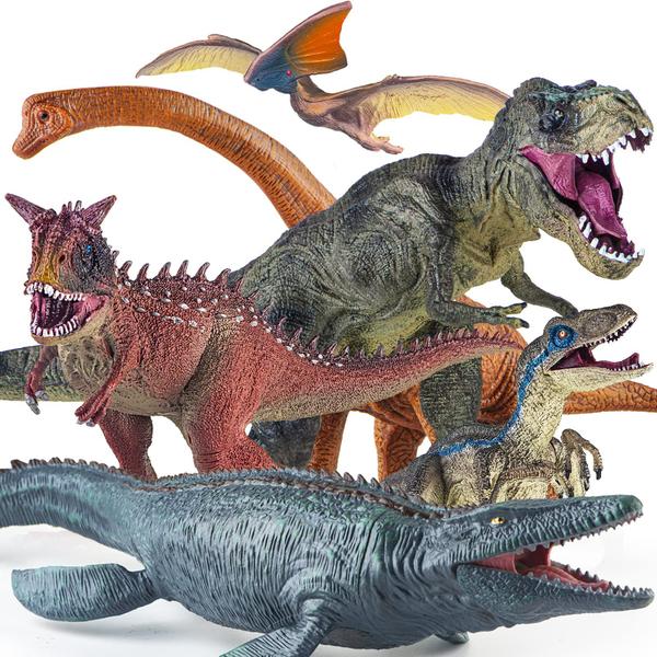 Imagem de Conjunto de brinquedos de dinossauro BOKABOKA, pacote com 6, dinossauro, de aparência realista, de 3 a 12 anos