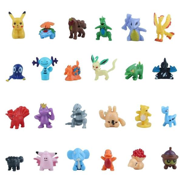 Imagem de Conjunto De Brinquedos De Figuras Pokémon 24 Peças 2-3cm Mini Bonecos De Anime Estatuetas De Pikachu