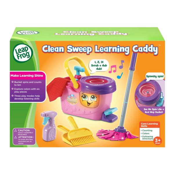 Imagem de Conjunto de brinquedos de limpeza LeapFrog Clean Sweep Learning Caddy Pink