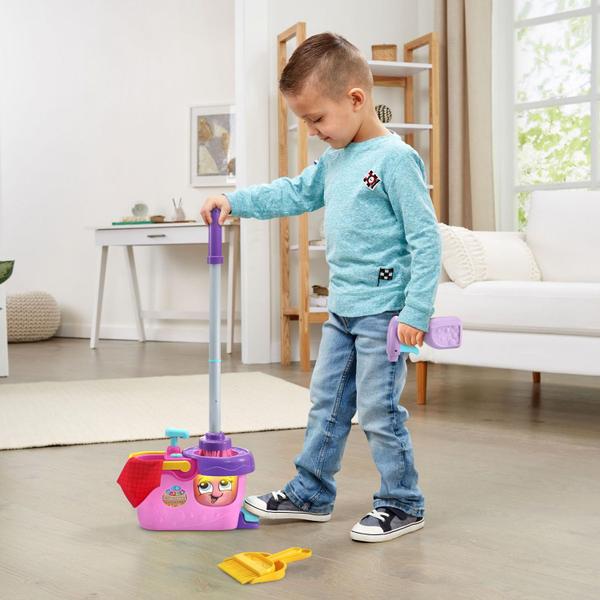 Imagem de Conjunto de brinquedos de limpeza LeapFrog Clean Sweep Learning Caddy Pink