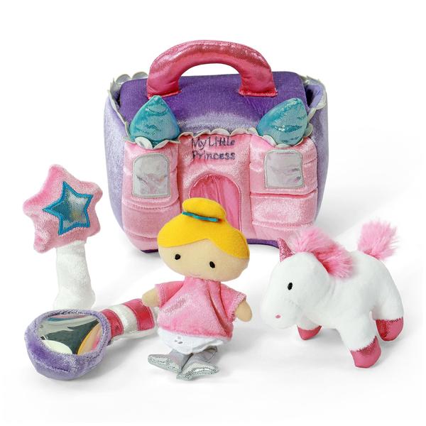 Imagem de Conjunto de brinquedos de pelúcia GUND Princess Castle com Rattle, Squeaker & Crinkle