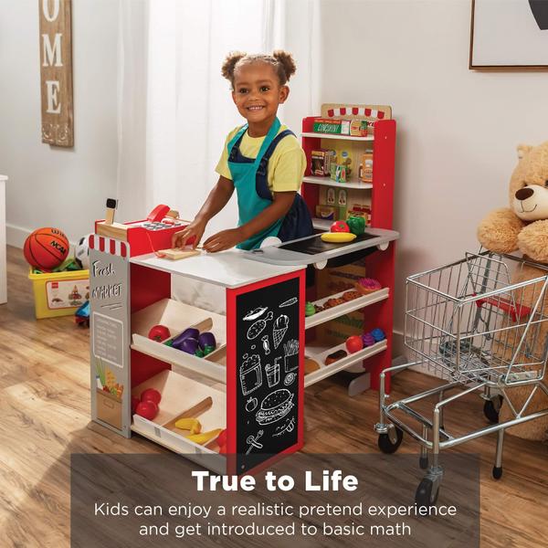 Imagem de Conjunto de brinquedos de supermercado Best Choice Products Pretend Play Kids