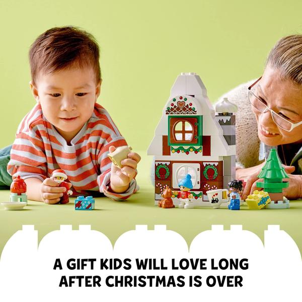 Imagem de Conjunto de brinquedos Duplo Gingerbread House, para maiores de 2 anos, 50 peças