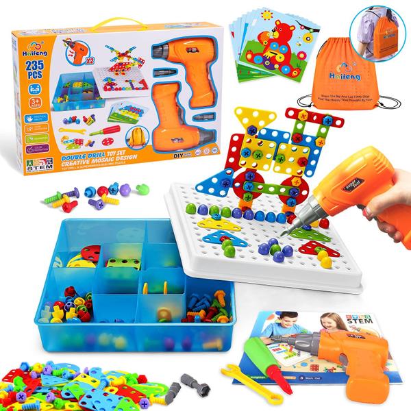 Imagem de Conjunto de Brinquedos Educativos Haifeng STEM - 235 Peças para Crianças de 3 a 6 Anos