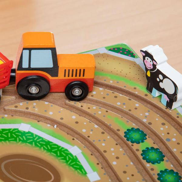 Conjunto de brinquedos Farm Playset Melissa & Doug, mesa de madeira, 17 peças, 1+ Imagem de Conjunto de brinquedos Farm Playset Melissa & Doug, mesa de madeira, 17 peças, 1+
