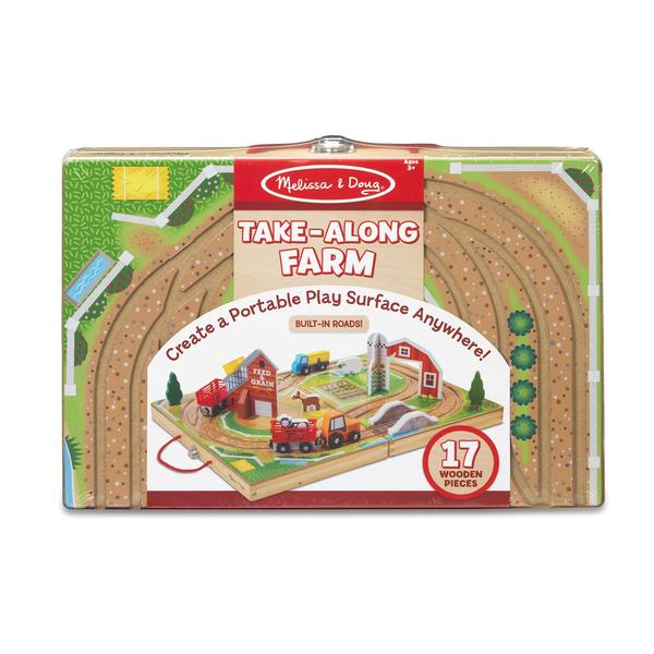 Conjunto de brinquedos Farm Playset Melissa & Doug, mesa de madeira, 17 peças, 1+ Imagem de Conjunto de brinquedos Farm Playset Melissa & Doug, mesa de madeira, 17 peças, 1+