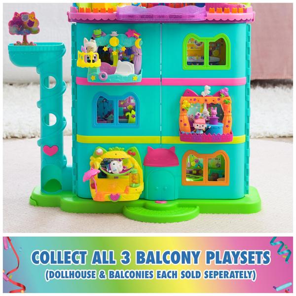 Conjunto de brinquedos Gabby's Dollhouse Baby Box Talent Show Balcony, 8 unidades Imagem de Conjunto de brinquedos Gabby's Dollhouse Baby Box Talent Show Balcony, 8 unidades