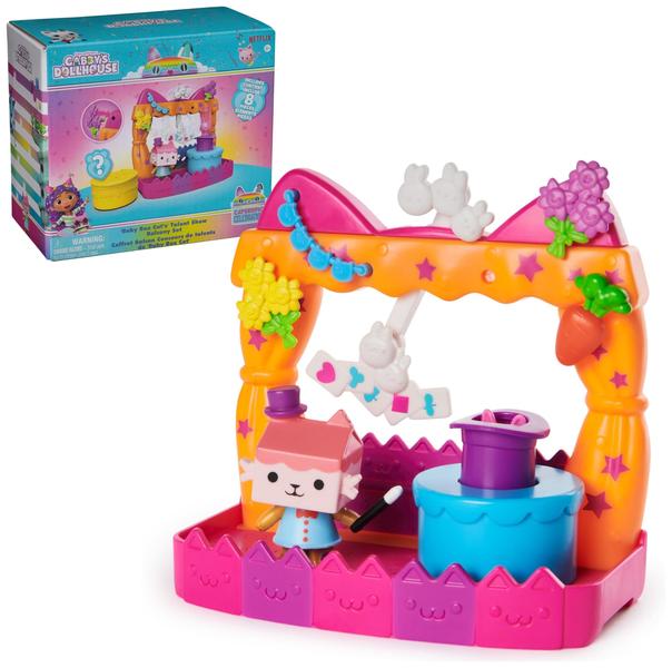 Conjunto de brinquedos Gabby's Dollhouse Baby Box Talent Show Balcony, 8 unidades Imagem de Conjunto de brinquedos Gabby's Dollhouse Baby Box Talent Show Balcony, 8 unidades