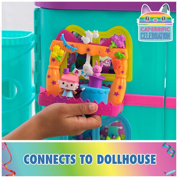 Conjunto de brinquedos Gabby's Dollhouse Baby Box Talent Show Balcony, 8 unidades Imagem de Conjunto de brinquedos Gabby's Dollhouse Baby Box Talent Show Balcony, 8 unidades