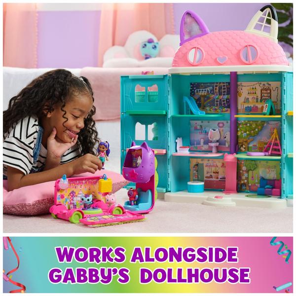 Imagem de Conjunto de brinquedos Gabby's Dollhouse Celebration Party Bus com bonecos