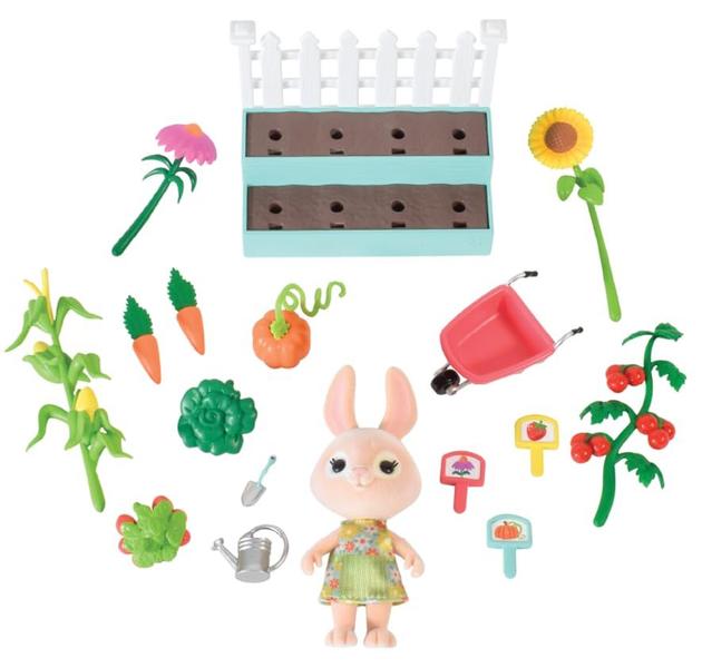 Imagem de Conjunto de brinquedos Honey Bee Acres Time to Garden com boneca em miniatura 3+