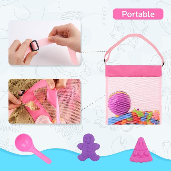 Imagem de Conjunto de brinquedos Ice Cream Sand FUTUREPLUSX 42 unidades para crianças com bolsa