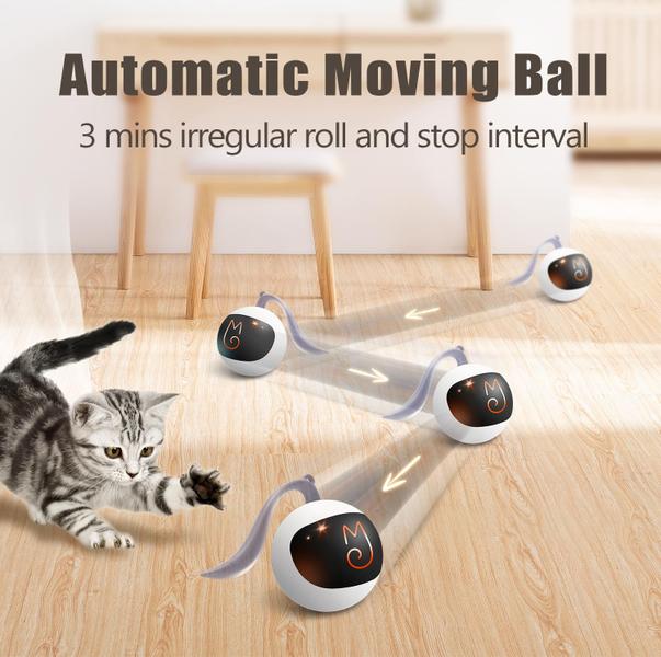 Imagem de Conjunto de brinquedos interativo Cat Ball Migipaws Fun Tracker recarregável