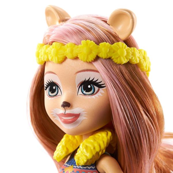 Imagem de Conjunto de brinquedos Mattel Enchantimals Sunny Savanna com boneca de leão