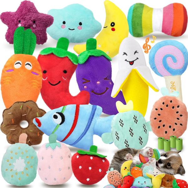 Imagem de Conjunto de brinquedos para cães QTwo of Charming Chorus, pacote com 20 unidades para cães pequenos