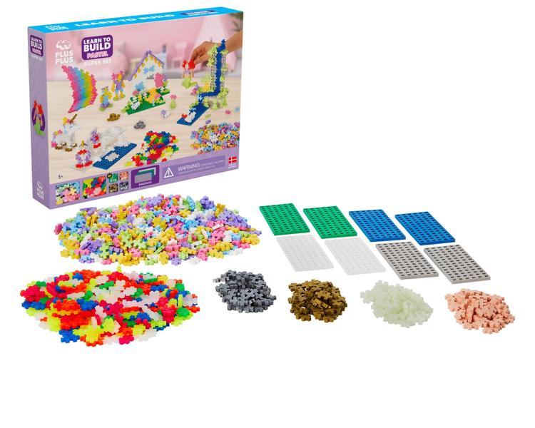 Imagem de Conjunto de brinquedos para construção civil PLUS PLUS Learn Super