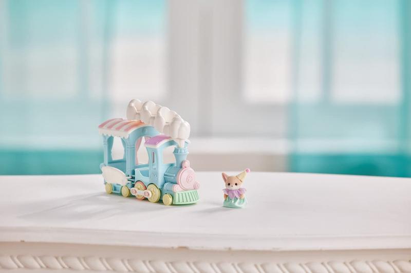 Imagem de Conjunto de brinquedos para veículos de brinquedo Calico Critters Floating Cloud Train