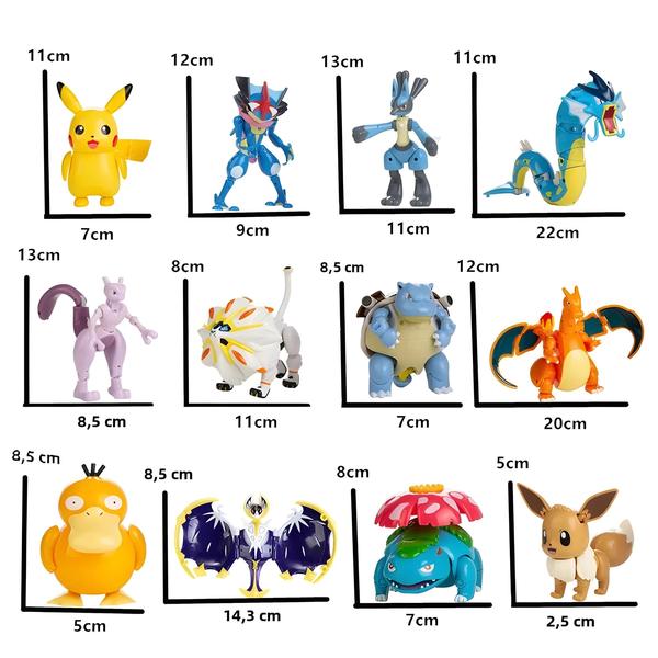 Imagem de Conjunto de Brinquedos Pokémon - Figuras Pikachu, Eevee, Gengar, Charizard e Pokebolas