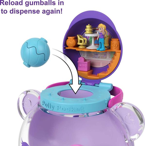 Imagem de Conjunto de brinquedos Polly Pocket Gumball Bear com 2 microbonecas e 26 unidades