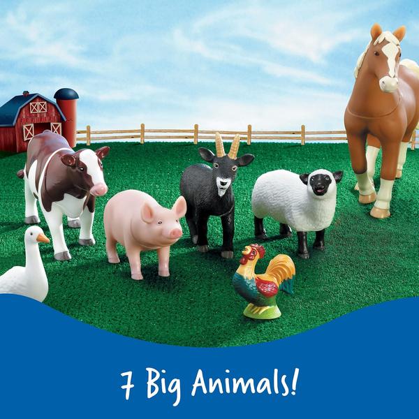 Imagem de Conjunto de brinquedos  Recursos de aprendizagem  Jumbo Farm Animals for Toddlers