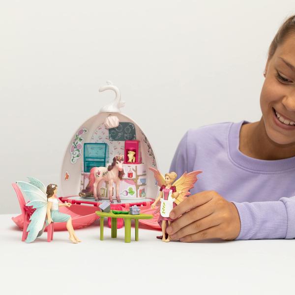 Imagem de Conjunto de brinquedos Schleich bayala Fairy Cafe Blossom com casa de bonecas 21 unidades