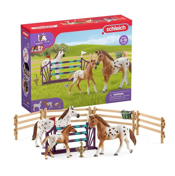 Imagem de Conjunto de brinquedos Schleich Horse Club Lisa's Tournament Training 17 unidades