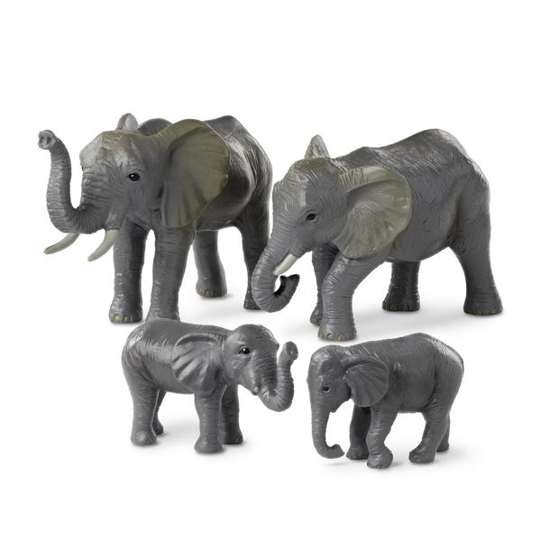 Imagem de Conjunto de brinquedos Terra by Battat African Elephant Family, 4 peças de mais de 3 anos