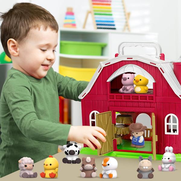 Imagem de Conjunto de brinquedos Toy Big Red Barn Farm Animal para crianças de 1 a 3 anos