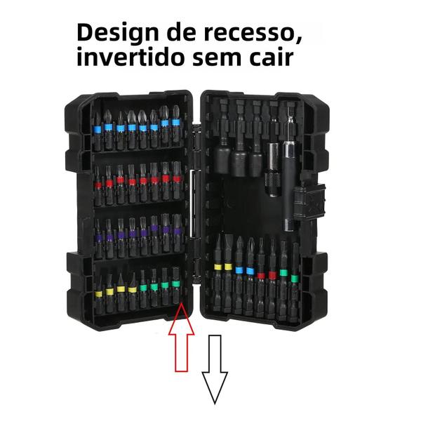 Imagem de Conjunto De Brocas De 45 Peças Para Madeira, Metal, Aço, Chave De Fenda, Bits Para Ferramentas