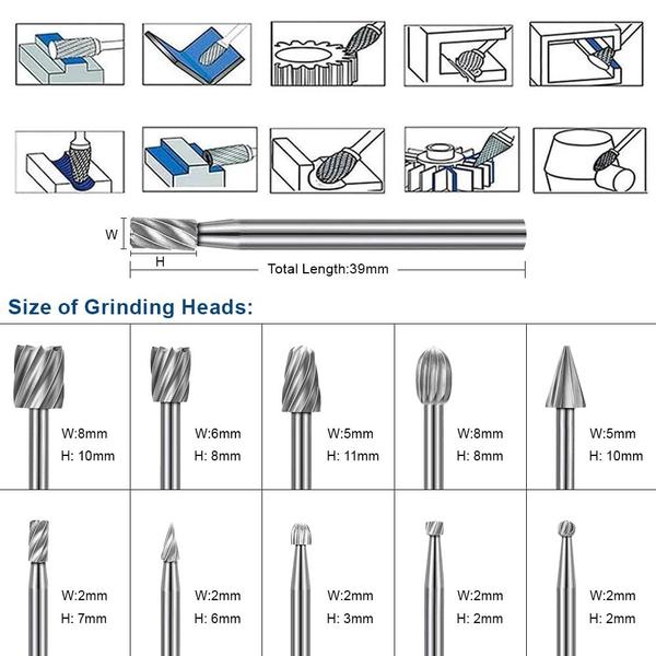 Imagem de Conjunto de brocas de escultura em madeira shengbenhao 20 unidades HSS 3 mm Shank