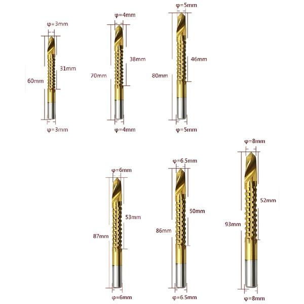 Imagem de Conjunto De Brocas De Torneira Espiral De Cobalto, Torção Compuesta Métrica, Metal Multifuncional