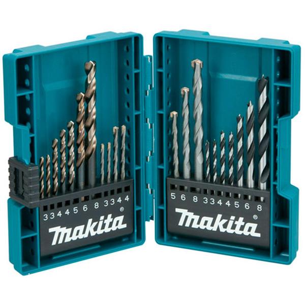 Imagem de Conjunto de Brocas Madeira, Concreto e Metal 21 peças B-44884 Makita