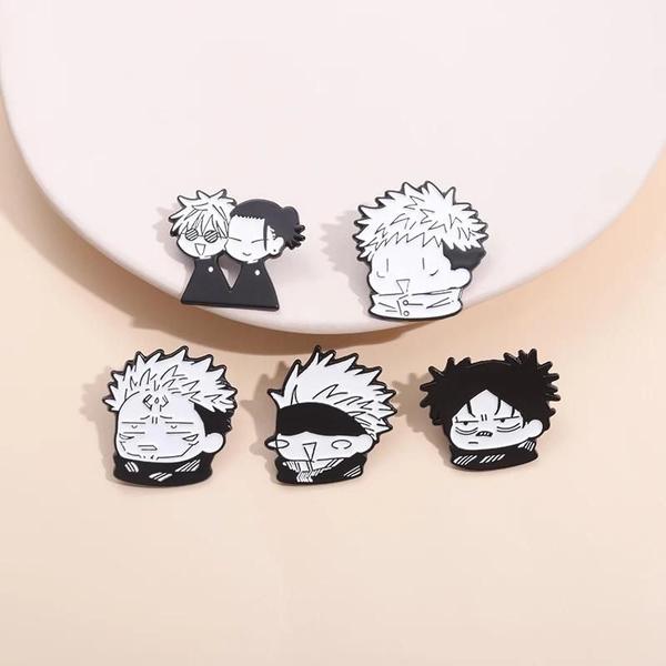 Imagem de Conjunto de Broches Esmaltados de Anime (3 a 6 Peças) - Pins de Personagens de Desenho Animado