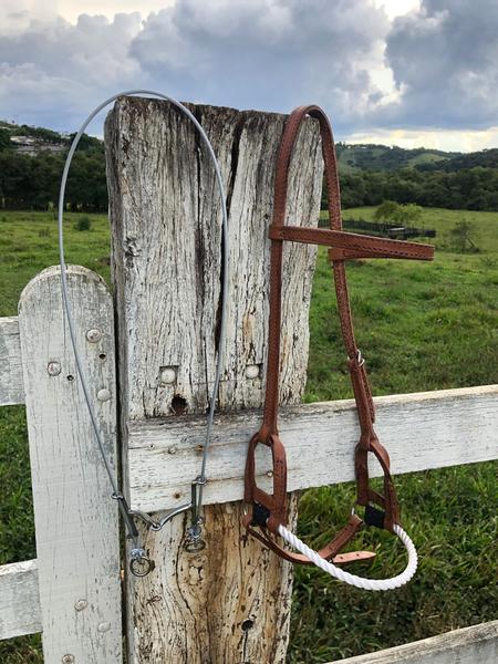 Imagem de Conjunto de cabeçada para doma + bridão calibe