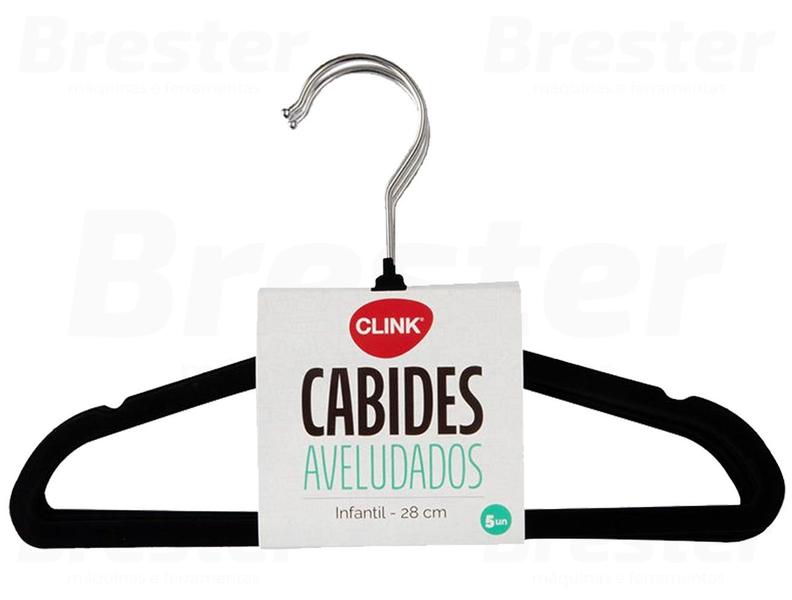 Imagem de Conjunto De Cabides De Veludo Infantil Ultra Fino Antideslizante 5 Unidades 28cm