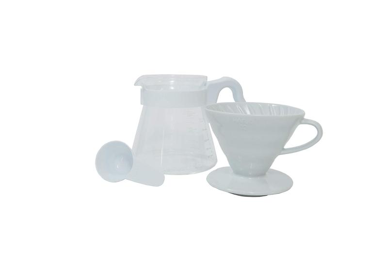 Imagem de Conjunto de café Hario Simply Hario Ceramic Pour Over Size 02 branco