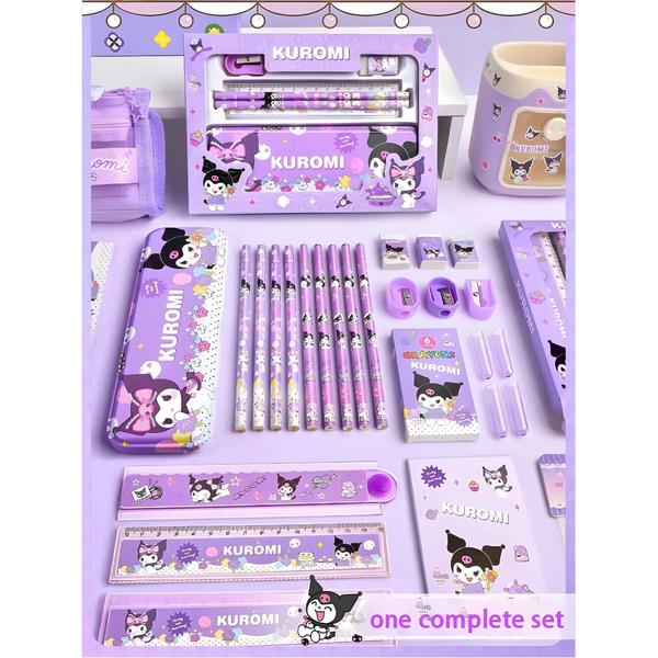 Imagem de Conjunto de Caixa de Presente Sanrio Kuromi e Tamagotchi - Para Meninas (10 anos) - Material Escolar