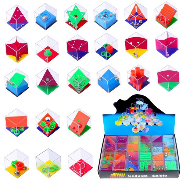 Imagem de Conjunto de caixas de quebra-cabeça Mini Cube Wekity 24 peças Maze Puzzle 3D Ball Maze