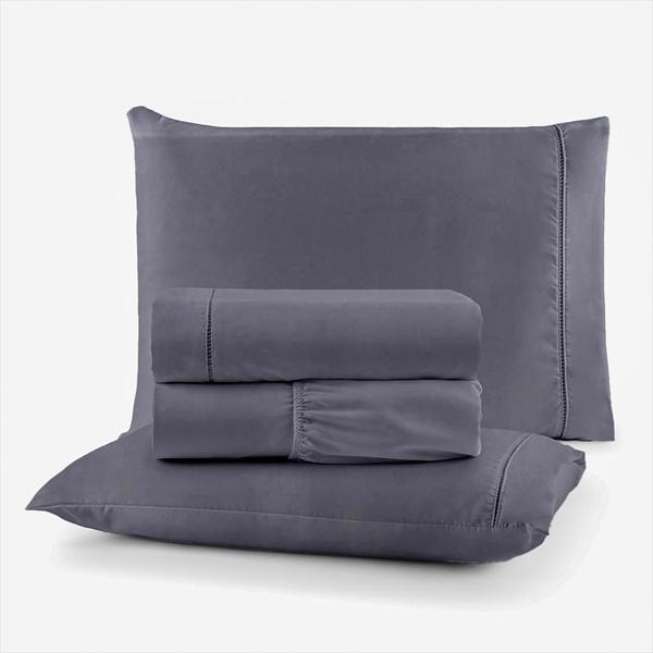 Conjunto de Cama Casal 400 Fios Percal 4 Peças Toque Macio - Charme do Lar Imagem de Conjunto de Cama Casal 400 Fios Percal 4 Peças Toque Macio